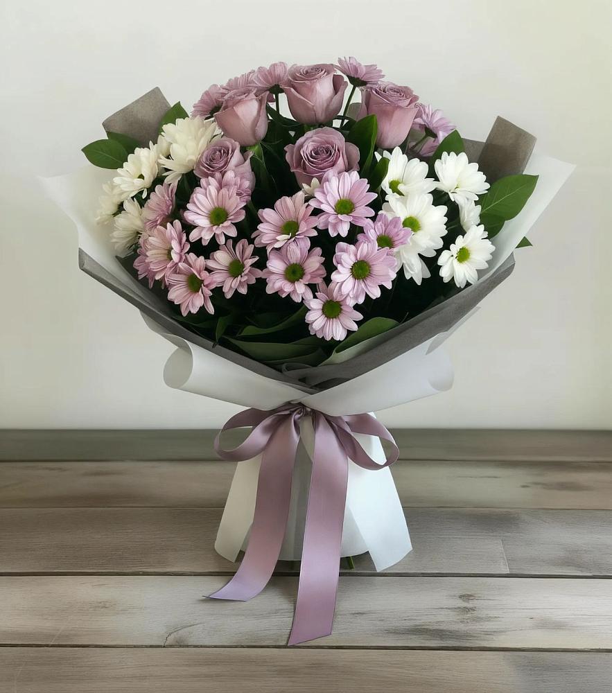 Букет цветов из: Хризантемы и Розы в Майртупе