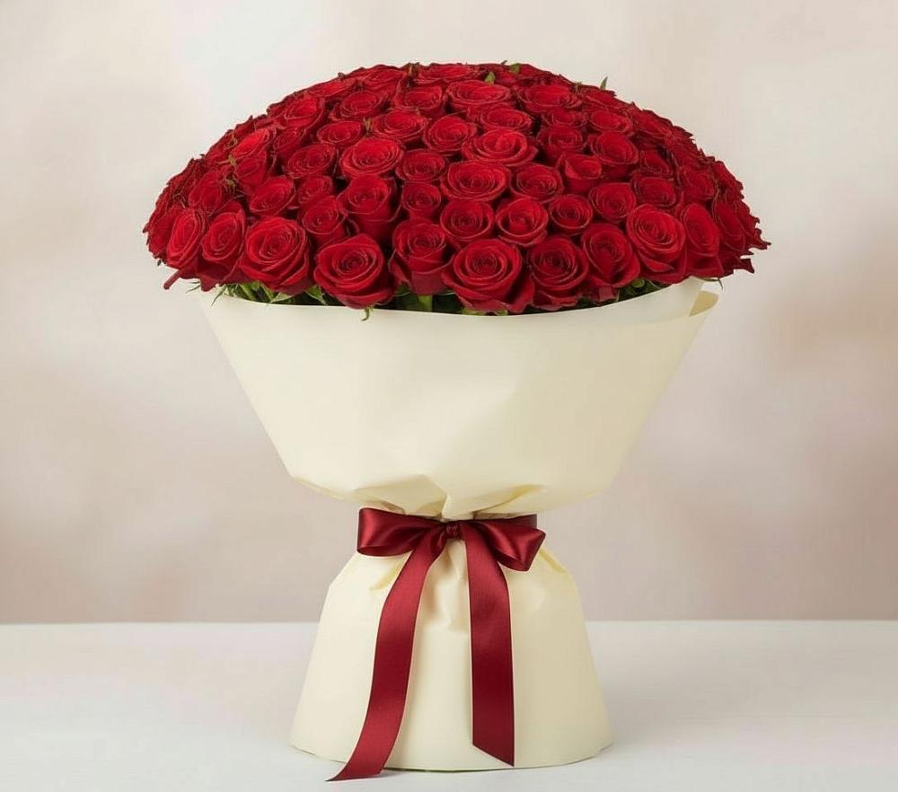 Букет 101 Красная роза Милано в Майртупе