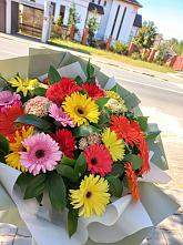 Букет цветов из:  Герберы #REPLACE_PRED# Майртупе