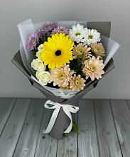 Букет цветов из:  Розы, Герберы и Хризантемы в Майртупе