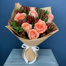 Букет цветов из:  Розы и Альстромерии #REPLACE_PRED# Майртупе