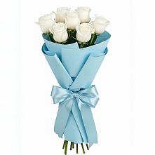 Букет 7 белых роз Проуд в Майртупе