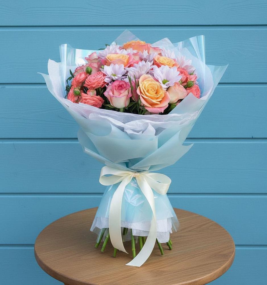 Букет цветов из: Хризантемы и Розы в Майртупе