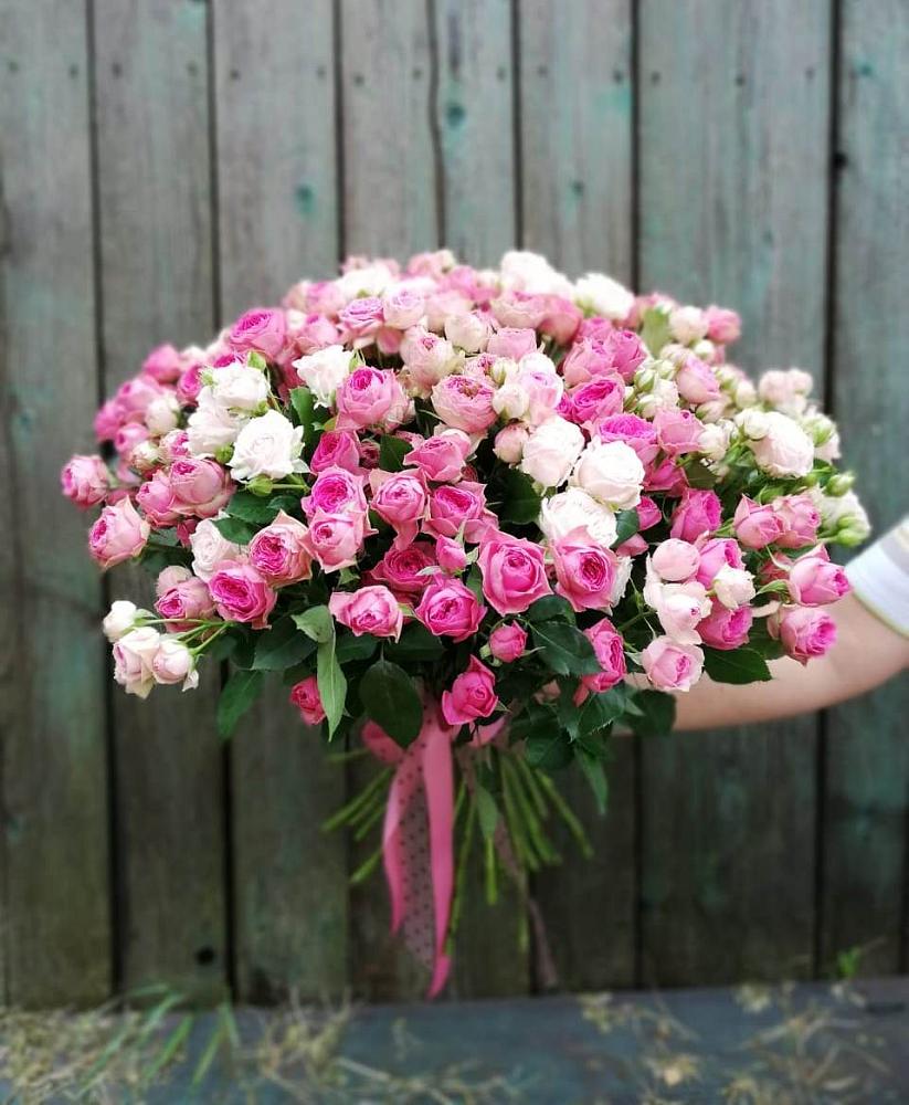 Букет Розовые кустовые розы Натали и Лав Лидия в Майртупе