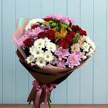 Букет цветов из:  Розы, Хризантемы и Альстромерии в Майртупе
